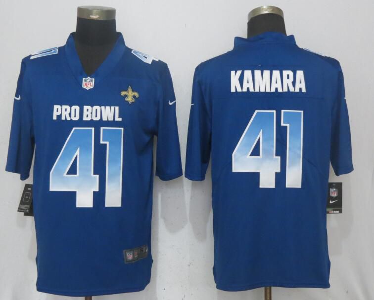 Men New Orleans Saints #41 Kamara Blue New Nike Royal 2018 Pro Bowl Limited NFL Jerseys